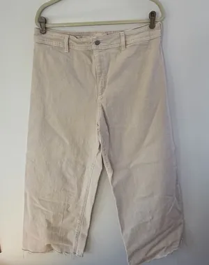 Universal Threads Women's Cream Wide Leg Jeans size 14 thumbnail 1