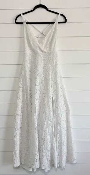 Showpo White Lace Wedding Party Dress‎ Size 10 thumbnail 1