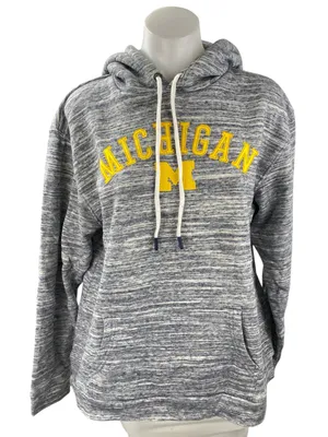 Champion Women's Gray University of Michigan Hoodie Hooded Sweatshirt Top Sz M thumbnail 1
