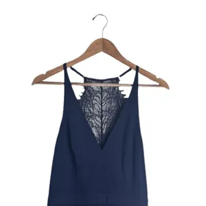 Lulu’s Dress Maxi Lovespell Lace Back Navy Blue Size Large Bridesmaid Formal NWT thumbnail 3