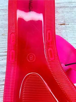 Nwot Maurice’s jelly pink slide sandals shoes size 8 thumbnail 5