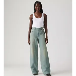 Levi's Women's 28x31 Premium Xl Baggy Straight Jeans Medium Wash thumbnail 5