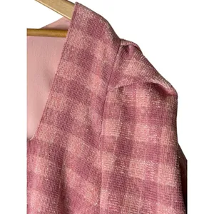 English Factory‎ Gingham Babydoll Dress Women 3X Pink Puff Sleeve Tiered Boho thumbnail 6