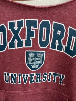 Oxford University Off the Shoulder Sweatshirt thumbnail 2