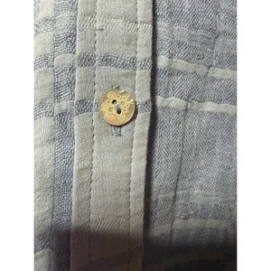 Soft Surroundings Midi Shirt Dress Women S Blue Cotton Linen Good Missing Belt thumbnail 4