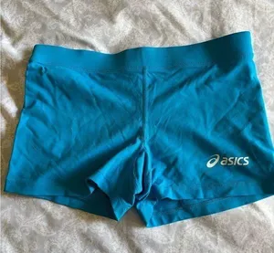 Asics Blue Athletic Shorts Moisture-Wicking Performance thumbnail 1