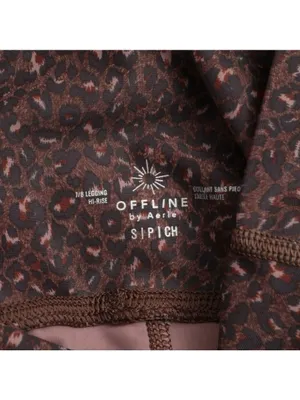 Aerie Offline Leopard Leggings Brown/Tan Size S thumbnail 5