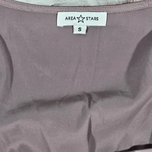 AREA‎ STARS Lavender Satin Ruffle Slit Long Dress Square Neck Long Sleeve S thumbnail 4