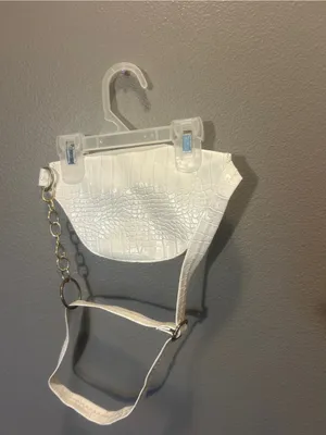 Do & Thinks DX White Croc Embossed Fanny Pack Belt Bag thumbnail 2