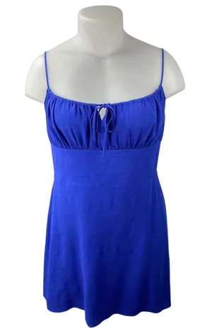 Aritzia Sunday Best Delilah Blue Sleeveless Mini Tank Flare A-Line Slip Dress XL thumbnail 1