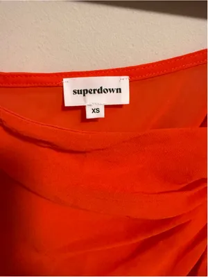 Superdown Revolve Abbey Ruched Cami Top Semi Sheer Poppy- Size XS thumbnail 6