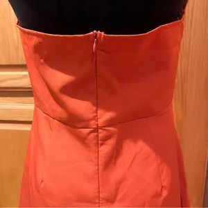 CIDER Structured Bodice Halter A-Line‎ Mini Dress Burnt Orange Size Large thumbnail 6