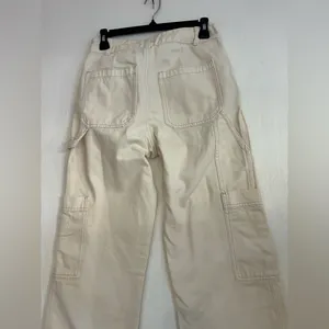 H&M Women's Cream Wide Leg Jeans thumbnail 8