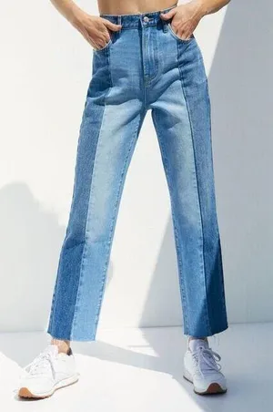 High Rise Straight Leg Jeans thumbnail 1