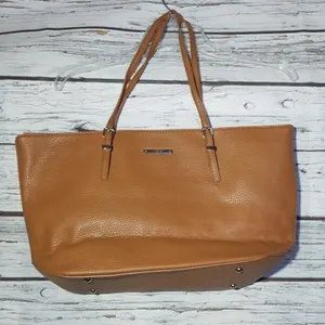 Nine West large shoulder bag tote bag tan brown thumbnail 1