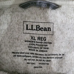 L.L.Bean Women’s XL Sweater Fleece Quarter Button Pullover Gray Cozy Outdoor thumbnail 6