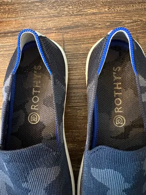 Rothy's The Original Slip On Sneaker‎ Womens 8.5 Blue Gray Camo Knit thumbnail 3