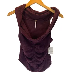 Free People | NWT | Medium | This Cutie Ribbed Knit Off-Shoulder Cinched Top thumbnail 4