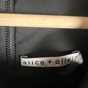 Alice + Olivia Kristiana Pearl Embellished Fitted Black Sheath Mini Dress Size 2 thumbnail 8