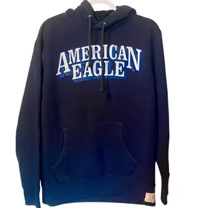 Vintage American Eagle Outfitters Blue Long Sleeve Hooded Sweatshirt thumbnail 2