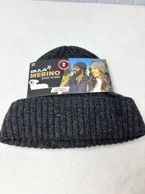 Bula‎ Merino Wool Polartec Fleece Band Liner Unisex Rib Knit Beanie Set of 2 thumbnail 2