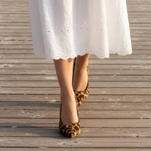 Nine West Leopard Print‎ Calf Hair Stiletto Pumps Women's Size 8.5M thumbnail 2