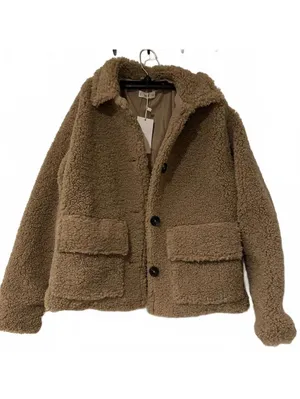 Mango Teen's Shearling-Effect Coat NWT Tan Teens Large thumbnail 7