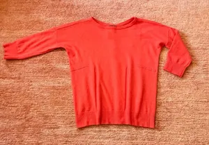 Ann Taylor Petite Merino Wool Cashmere Blend Sweater Coral SP thumbnail 1
