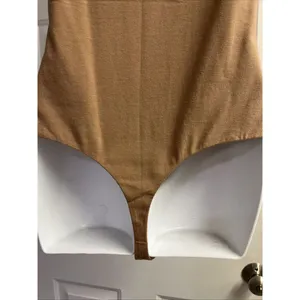 Nuuds Crewneck Sleeveless Heather Mocha/coffee Thong Bodysuit Snaps Medium NWOT thumbnail 9