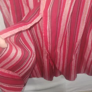Universal Threads Red Pink Striped Halter Maxi Dress Smocked Waist Boho Small thumbnail 10