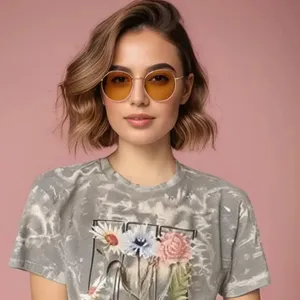 Cold Crush Short Sleeve Floral Tie-Dye Pattern‎ Crew Neck T-Shirt Size Small thumbnail 1