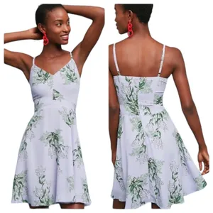 NEW Larke x Anthropologie Garden Party Lilac Purple Swing Mini Dress - Size M thumbnail 2