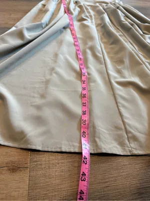 Source Unknown Beige Taupe Spaghetti Strap Sweetheart Bodice Drop Waist Midi Dress thumbnail 7