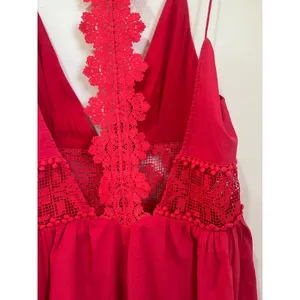 Jetset Diaries Grazie Red Lace Mini Dress XS NWT Backless‎ Scallop Party thumbnail 5