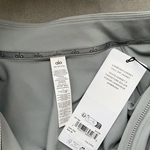 Alo Yoga Airbrush Corset Full Zip Jacket Lunar Grey XS thumbnail 3