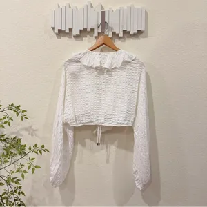 C/meo Collective Distinct Long Sleeve Ruffle Crop Blouse Top Size Small Preowned thumbnail 7