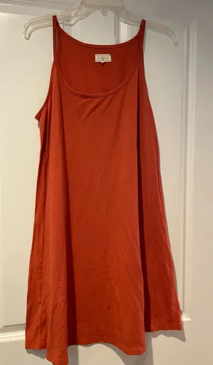Lou & Grey Sleeveless Mini Dress in Burnt Orange thumbnail 1