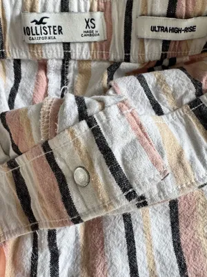 Hollister Ultra High-Rise Striped Cotton Mini Skirt thumbnail 3
