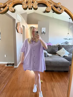 Lavender button up dress Purple Size M thumbnail 2