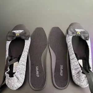 Parisian Chic Textured Ballet Flats Lace Up Ribbon Tie Bow Accent Cap Toe Size 6 thumbnail 10