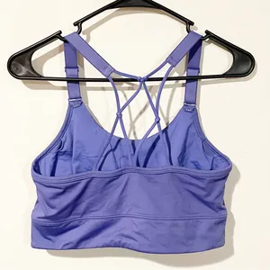 Lane Bryant Livi Active Plus Size 16 Violet Storm Knotted Back Sports‎ Bra thumbnail 5