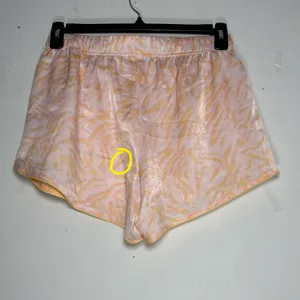 BP Nordstrom Pink Orange Tiger‎ Stripe Satin Pajama Shorts Small Metallic Animal thumbnail 2