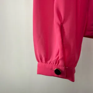 Karen Millen Sheer Sleeve Cut Out Blouse in‎ Bright Pink Size 2 thumbnail 6
