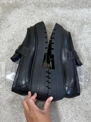 ASOS Design Women’s Wide Fit Maestro Chunky Loafers Shoes Academia in Balck 9W thumbnail 8