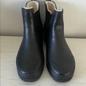 Tretorn Lina Chelsea Rain Boots Waterproof Faux Fur Lined Black Women’s 10 thumbnail 4