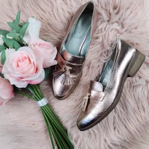 Reaction Kenneth Cole beautiful loafers rose gold metallic 9 thumbnail 1