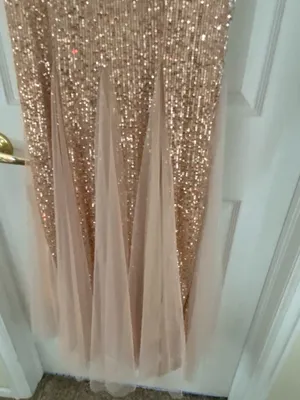Macy's NWT Gold Evening Gown!! Stunning Small thumbnail 9