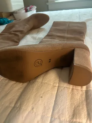 Qupid Krafty Honey Brown Suede Leather Knee High Boots - Suede Mars thumbnail 2