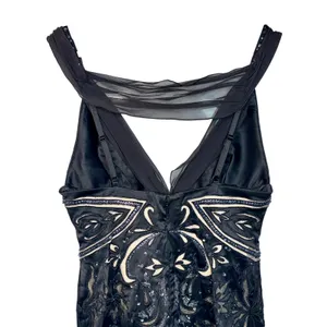 NWT Mandalay Black Silver Beaded Sequin Short Mini Evening Dress Womens Size 10 thumbnail 7
