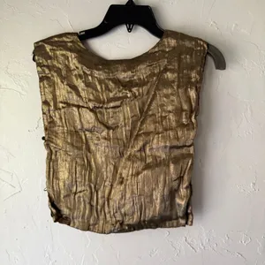 VTG Mary Heth New York Renaissance Top Embroidered‎ Brocade Tank M Fairy Gold thumbnail 4